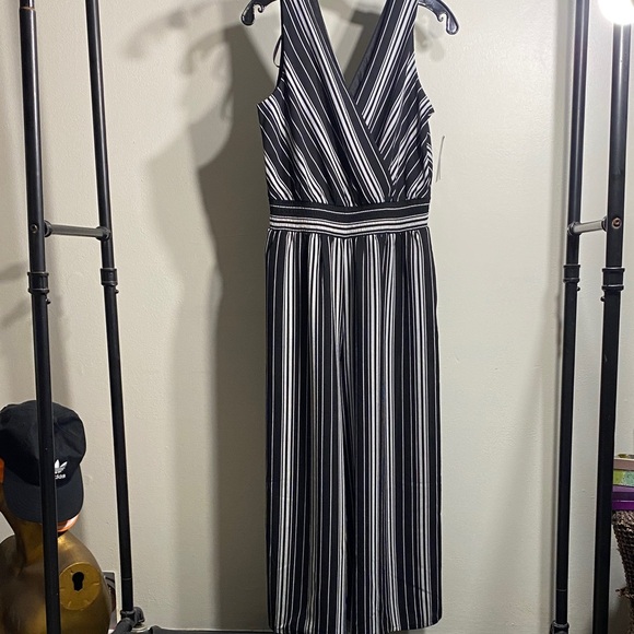 Alyx Pants - Alyx Monochrome Striped Midi Jumpsuit